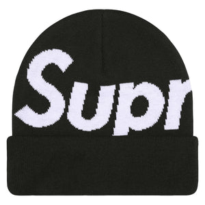 SUPREME BIG LOGO BEANIE-BLACK