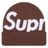 SUPREME BIG LOGO BEANIE-BROWN
