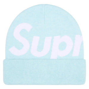SUPREME BIG LOGO BEANIE-LIGHT BLUE