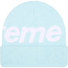 SUPREME BIG LOGO BEANIE-LIGHT BLUE