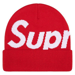SUPREME BIG LOGO BEANIE-RED