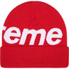 SUPREME BIG LOGO BEANIE-RED