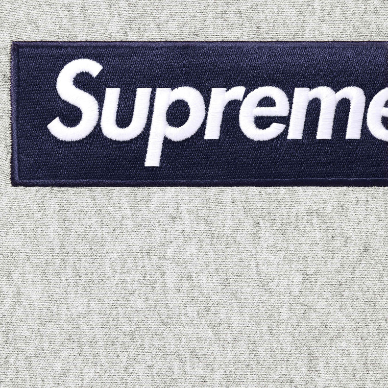 SUPREME BOX LOGO HOODED SWEATSHIRT-HEATHER GREY