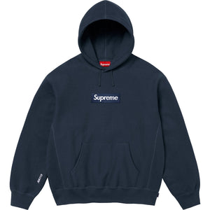 SUPREME BOX LOGO HOODED SWEATSHIRT-NAVY
