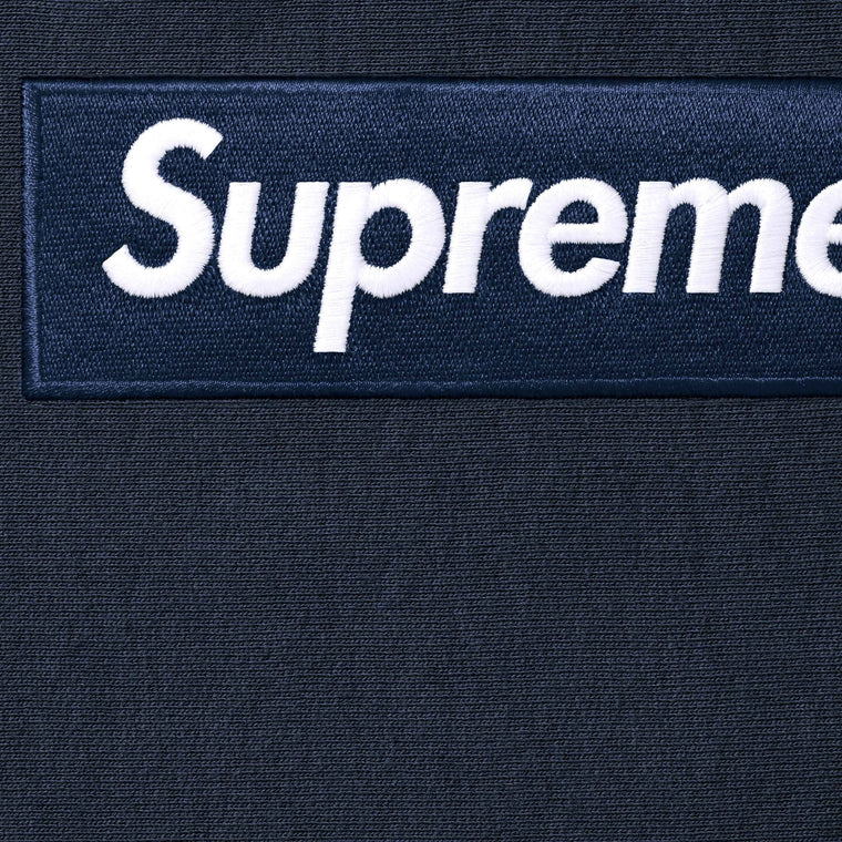SUPREME BOX LOGO HOODED SWEATSHIRT-NAVY