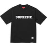 SUPREME COLLEGIATE APPLIQUE S/S TOP-BLACK