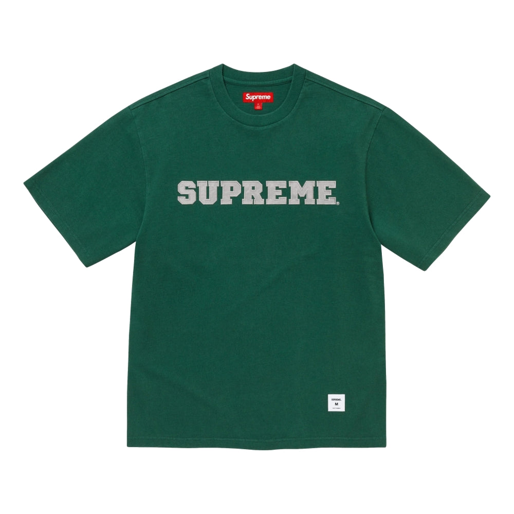 SUPREME COLLEGIATE APPLIQUE S/S TOP-DARK GREEN