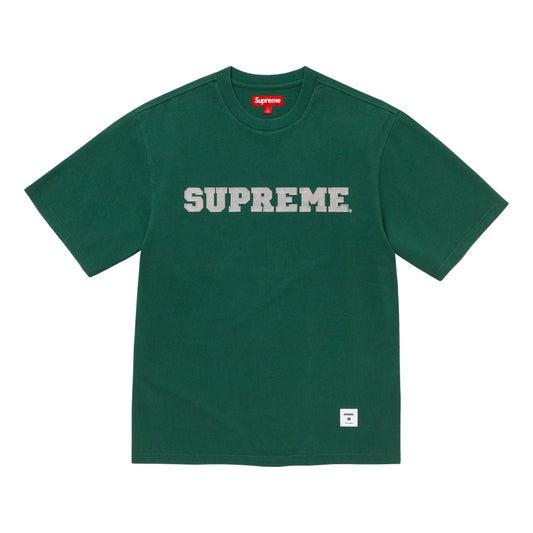 SUPREME COLLEGIATE APPLIQUE S/S TOP-DARK GREEN