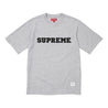 SUPREME COLLEGIATE APPLIQUE S/S TOP-HEATHER GREY