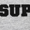 SUPREME COLLEGIATE APPLIQUE S/S TOP-HEATHER GREY