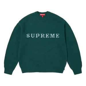 SUPREME CONTRAST LOGO SWEATER-PINE