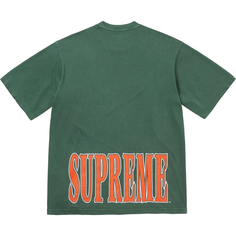 SUPREME CRACKED STRETCH S/S TOP-GREEN