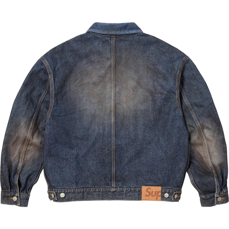 SUPREME DISTRESSED SELVEDGE TRUCKER JACKET-INDIGO