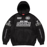 SUPREME FOOTBALL ZIP UP HOODED SWEATSHIRT-BLACK