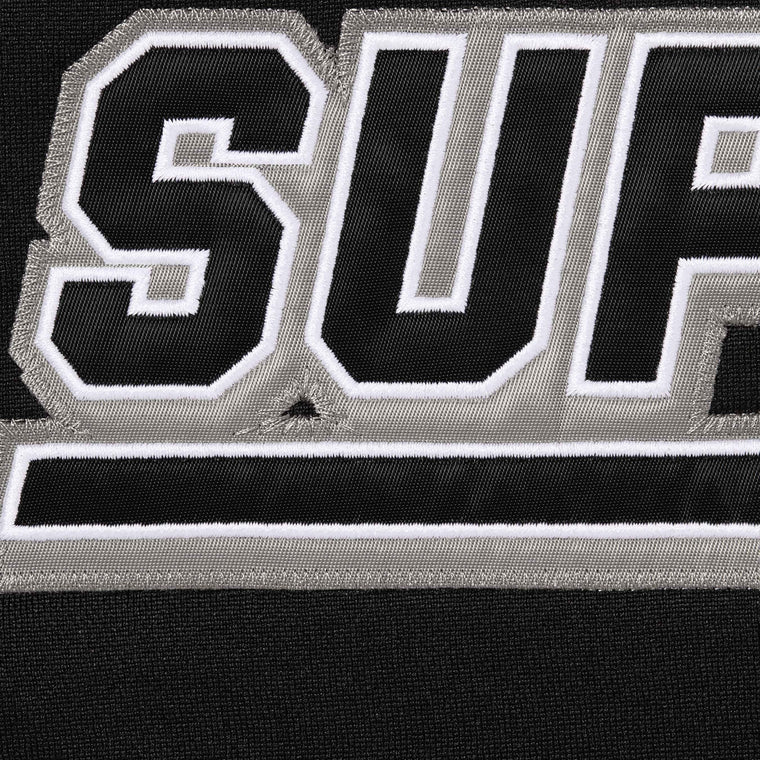 SUPREME FOOTBALL ZIP UP HOODED SWEATSHIRT-BLACK