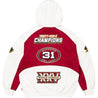 SUPREME FOOTBALL ZIP UP HOODED SWEATSHIRT-WHITE