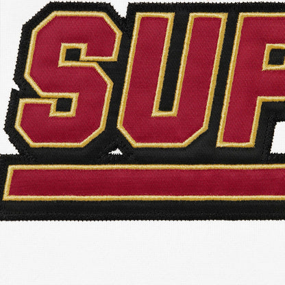 SUPREME FOOTBALL ZIP UP HOODED SWEATSHIRT-WHITE