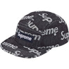 SUPREME JACQUARD LOGOS DENIM CAMP CAP-RIGID INDIGO