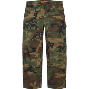 SUPREME JACQUARD LOGOS DOUBLE KNEE DENIM PAINTER JEAN-CAMO