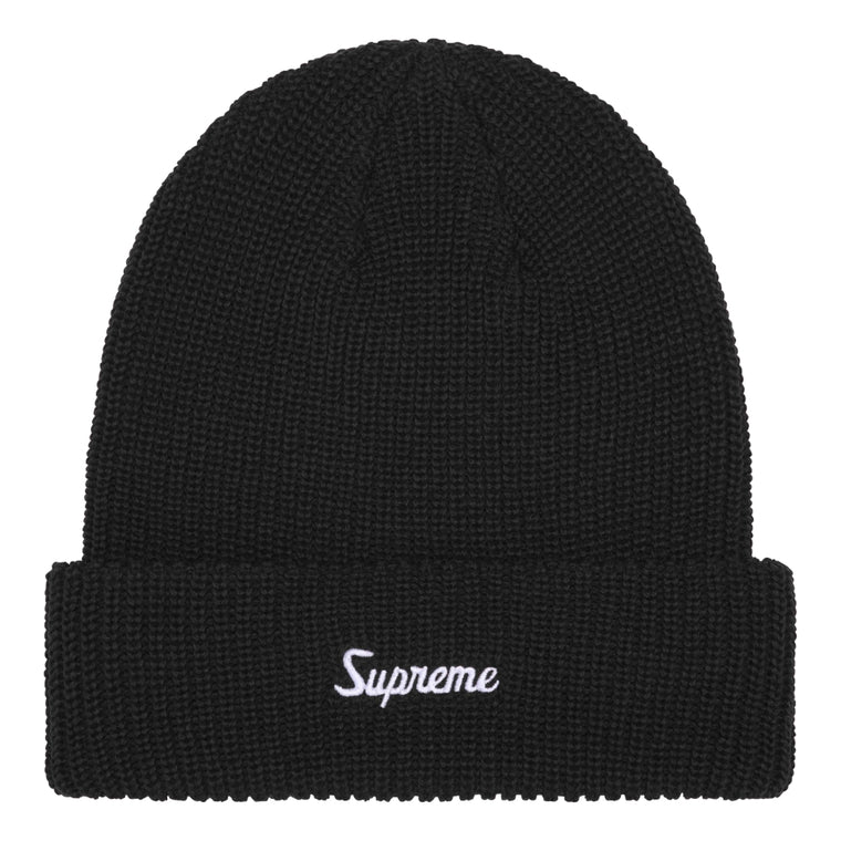 SUPREME LOOSE GAUGE BEANIE-BLACK