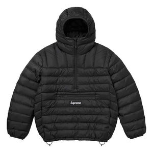 SUPREME MICRO DOWN HALF ZIP HOODED PULLOVER-BLACK