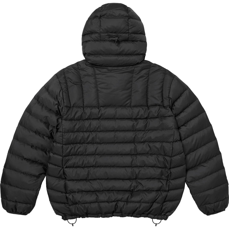 SUPREME MICRO DOWN HALF ZIP HOODED PULLOVER-BLACK