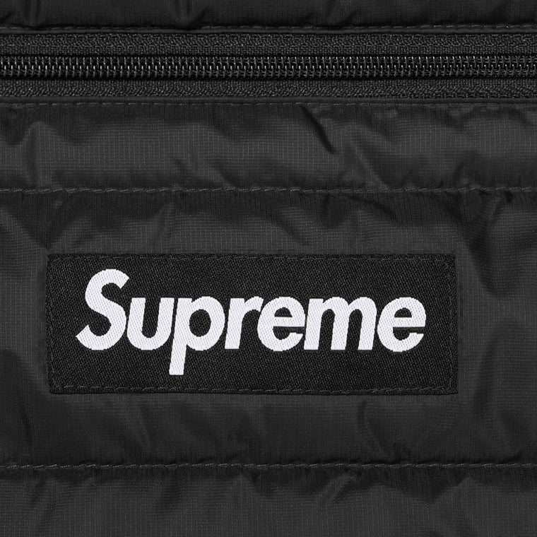 SUPREME MICRO DOWN HALF ZIP HOODED PULLOVER-BLACK