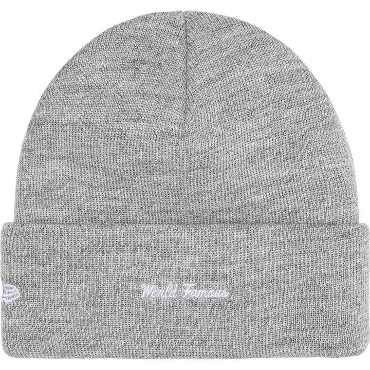 SUPREME NEW ERA BOX LOGO BEANIE-HEATHER GREY