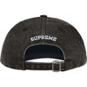 SUPREME PIGMENT COATED CANVAS S LOGO 6-PANEL-BLACK