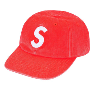 SUPREME PIGMENT COATED CANVAS S LOGO 6-PANEL-BRIGHT ORANGE