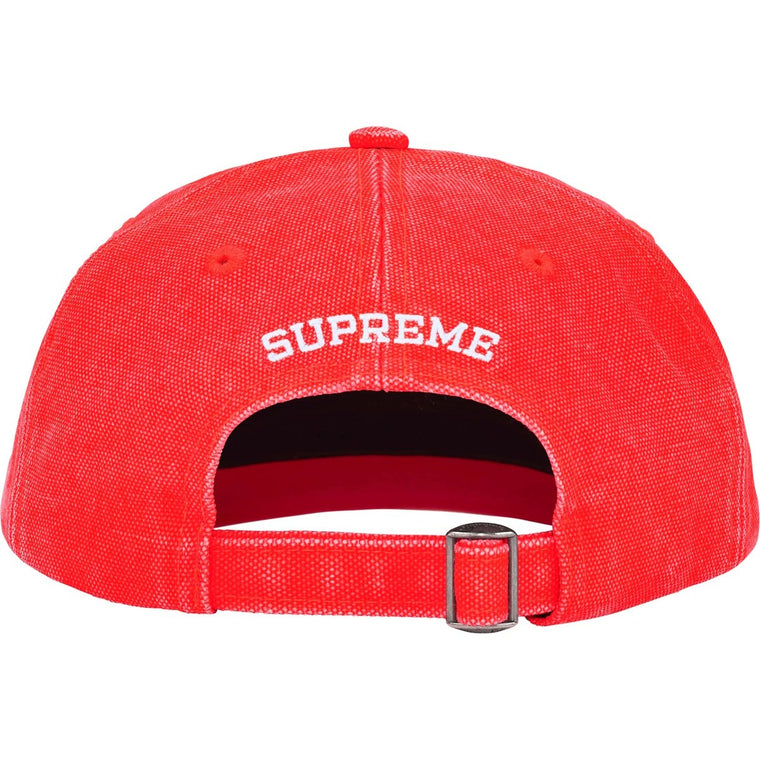 SUPREME PIGMENT COATED CANVAS S LOGO 6-PANEL-BRIGHT ORANGE