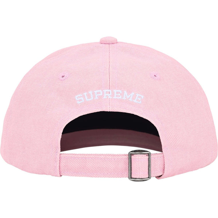 SUPREME PIGMENT COATED CANVAS S LOGO 6-PANEL-LIGHT PINK