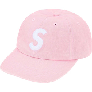 SUPREME PIGMENT COATED CANVAS S LOGO 6-PANEL-LIGHT PINK