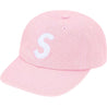 SUPREME PIGMENT COATED CANVAS S LOGO 6-PANEL-LIGHT PINK