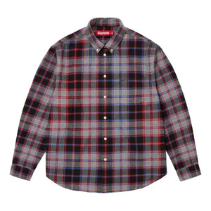 SUPREME PLAID FLANNEL SHIRT-GREY
