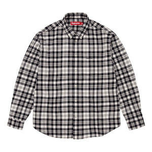 SUPREME PLAID FLANNEL SHIRT-BLACK