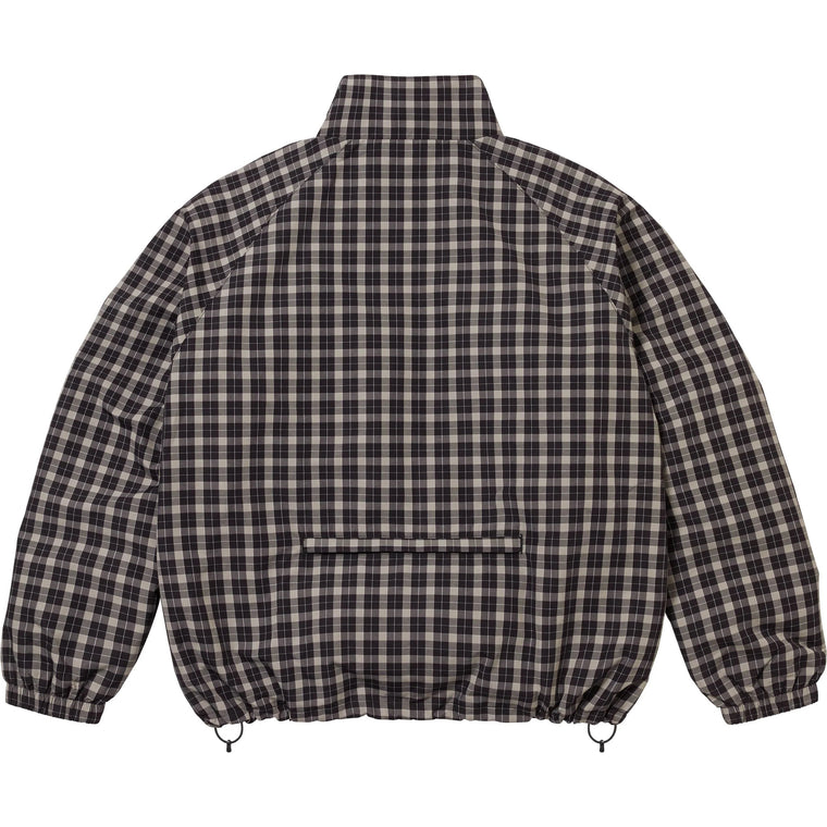 SUPREME PLAID TRACK JACKET-BLACK