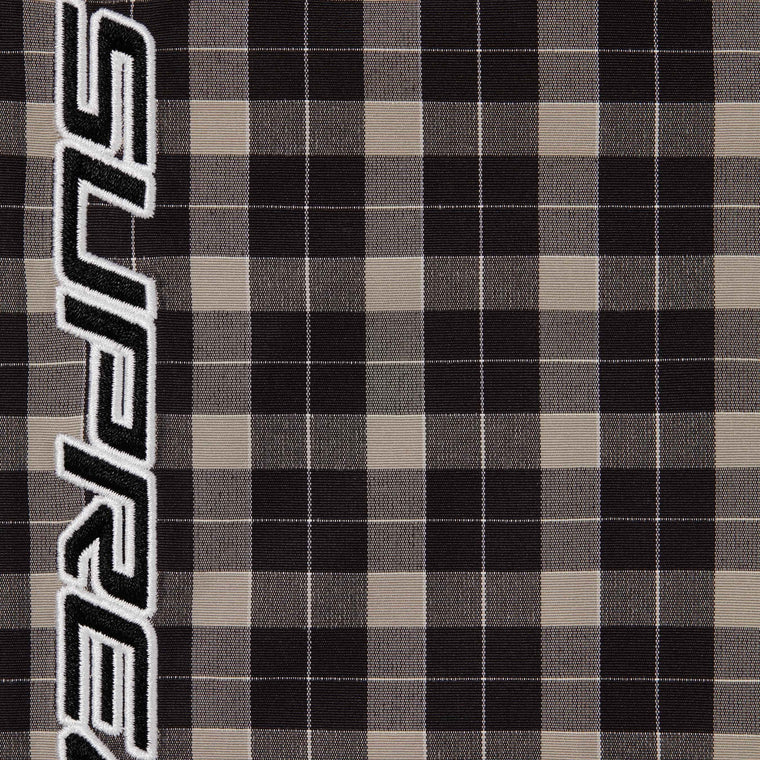 SUPREME PLAID TRACK JACKET-BLACK