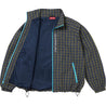 SUPREME PLAID TRACK JACKET-NAVY