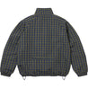 SUPREME PLAID TRACK JACKET-NAVY