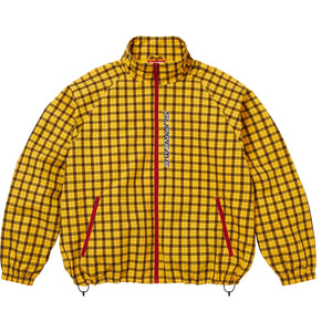 SUPREME PLAID TRACK JACKET-YELLOW