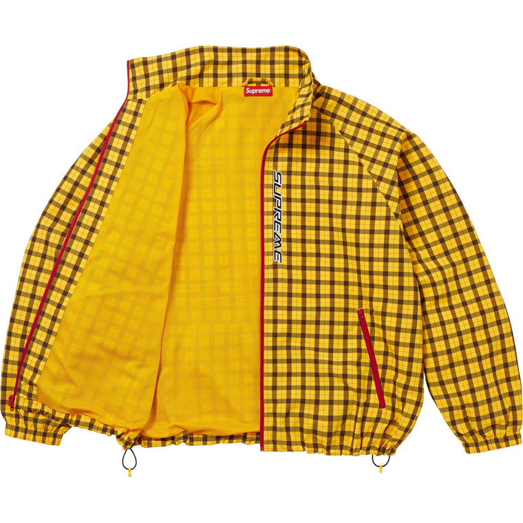 SUPREME PLAID TRACK JACKET-YELLOW
