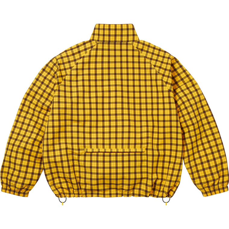 SUPREME PLAID TRACK JACKET-YELLOW