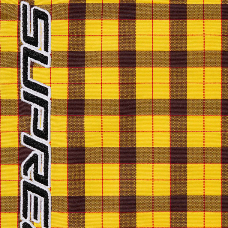 SUPREME PLAID TRACK JACKET-YELLOW