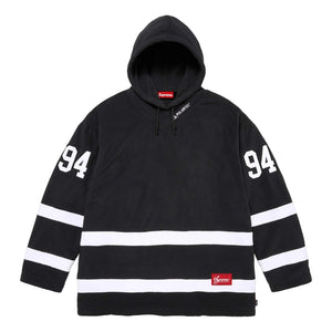 SUPREME POLARTEC HOODED HOCKEY JERSEY-BLACK