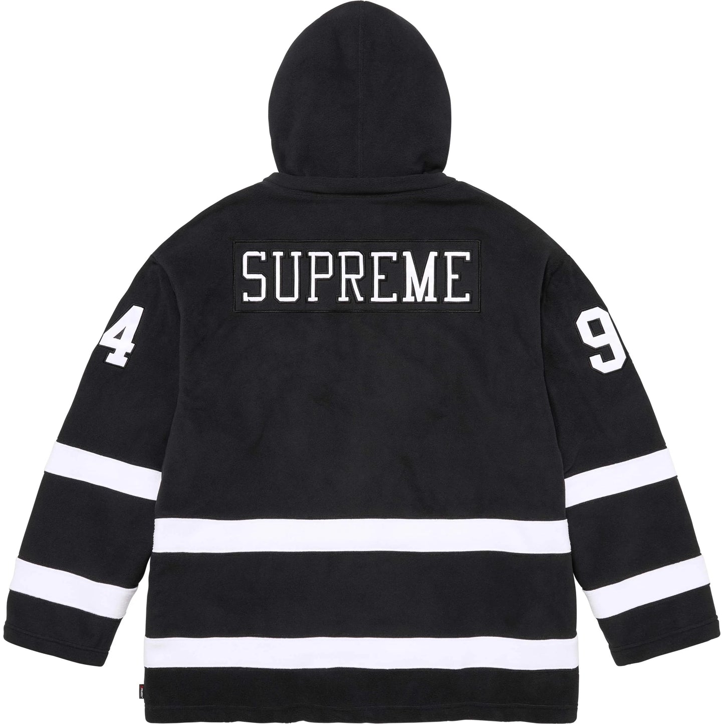SUPREME POLARTEC HOODED HOCKEY JERSEY-BLACK