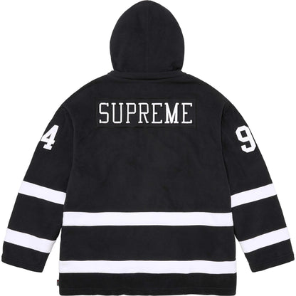 SUPREME POLARTEC HOODED HOCKEY JERSEY-BLACK