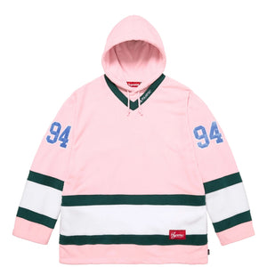 SUPREME POLARTEC HOODED HOCKEY JERSEY-LIGHT PINK