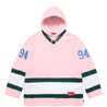 SUPREME POLARTEC HOODED HOCKEY JERSEY-LIGHT PINK