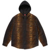 SUPREME QUILTED LINED HOODED VELVET SHIRT-TIGER